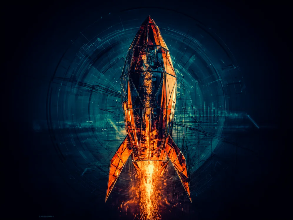 Startup Transformation - Rakete als Symbol für Wachstum