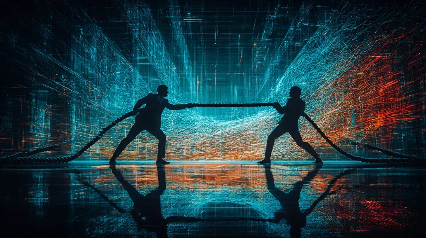 Führungstandem in Konflikt - Reibungsverluste visualisiert